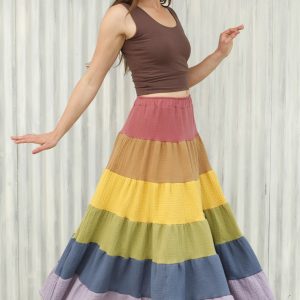 Rainbow Peasant Skirt