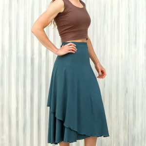 Teal Carolina Wrap Skirt